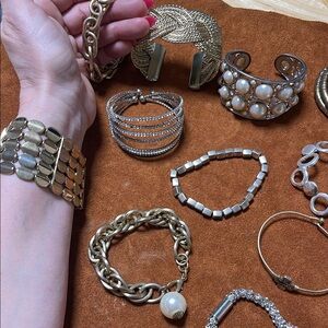 Elegant Gold and Silver Women's bracelet lot